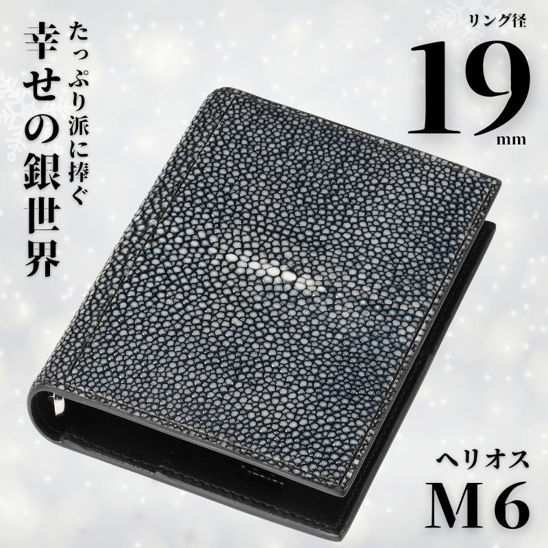 システム手帳 ヘリオス ミニ6 φ19mm ブラック（趣味文オリジナル）