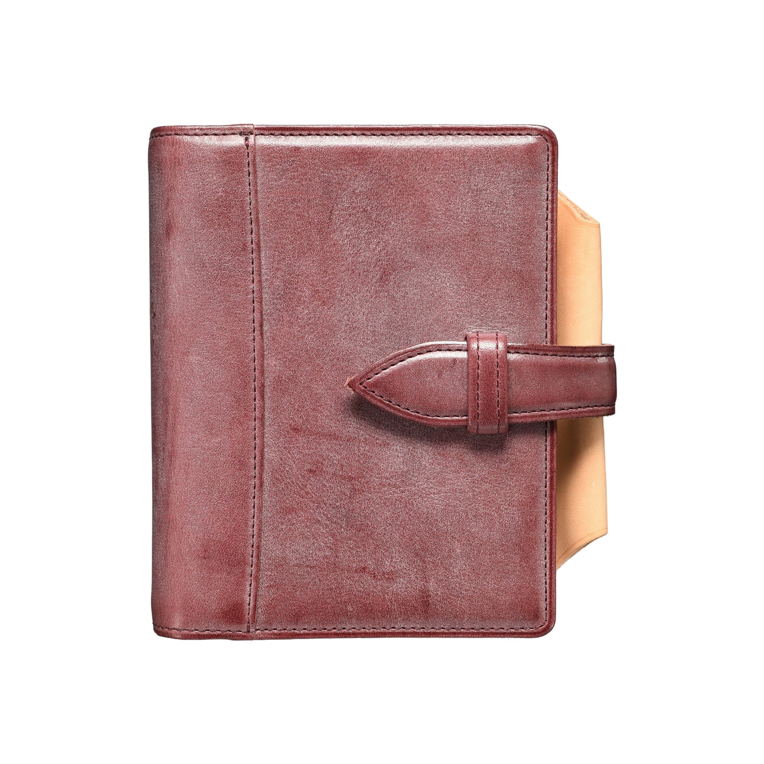 システム手帳 エヌ/ピアス すもも×ナチュラル ミニ（ミニ6） φ20mm