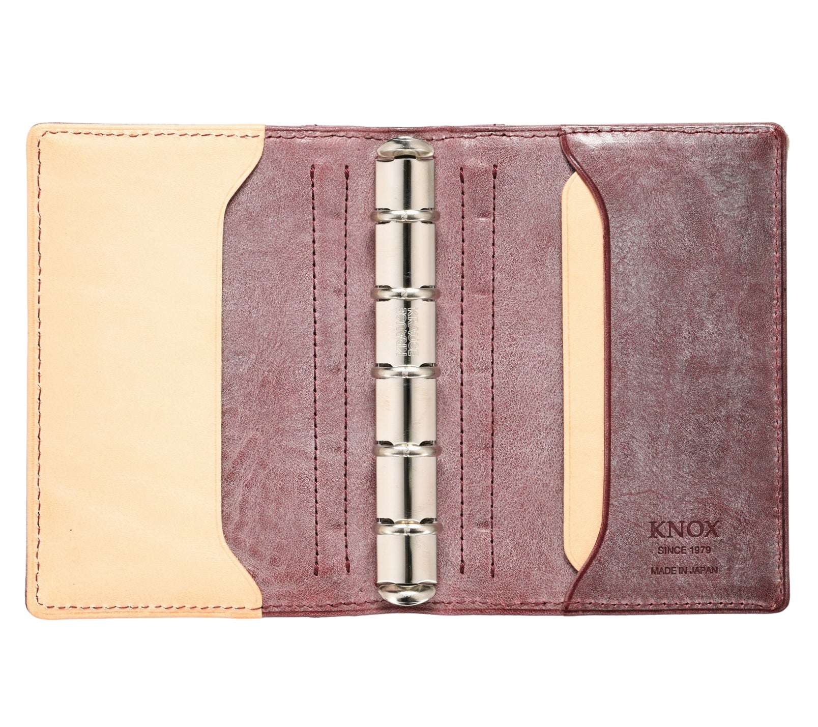 システム手帳 エヌ/ピアス すもも×ナチュラル ミニ5 φ13mm【12月21日頃出荷】