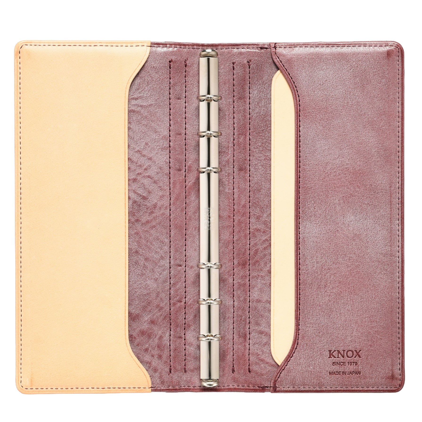 システム手帳 エヌ/ピアス すもも×ナチュラル ナローφ11mm