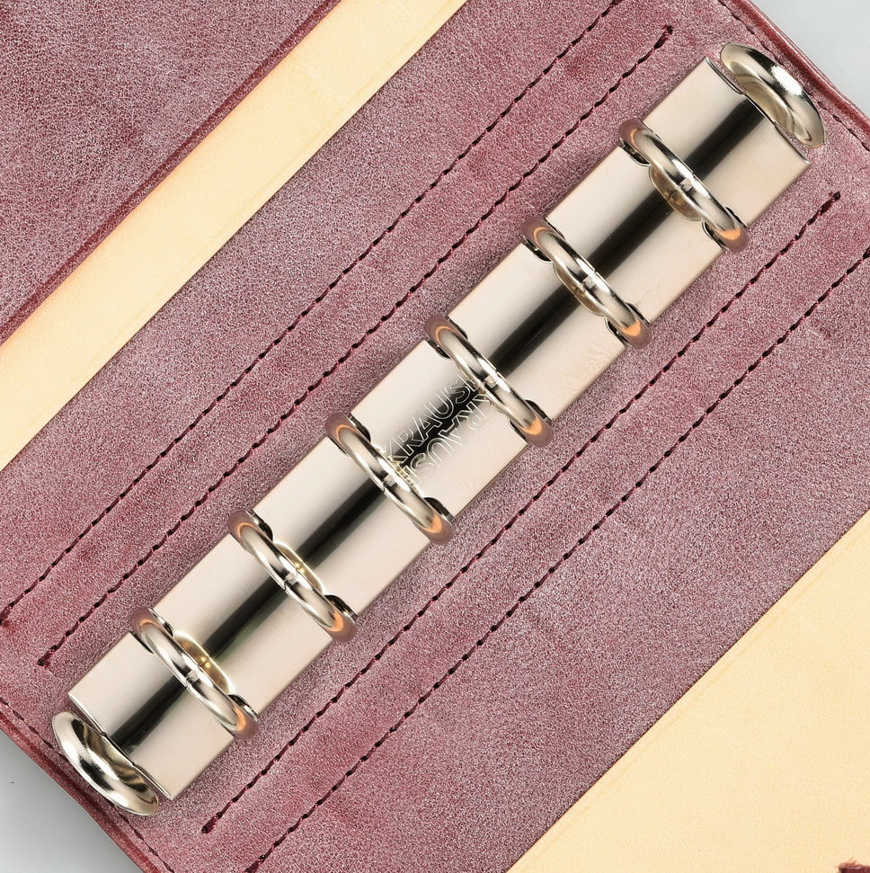 システム手帳 エヌ/ピアス すもも×ナチュラル ミニ（ミニ6） φ20mm