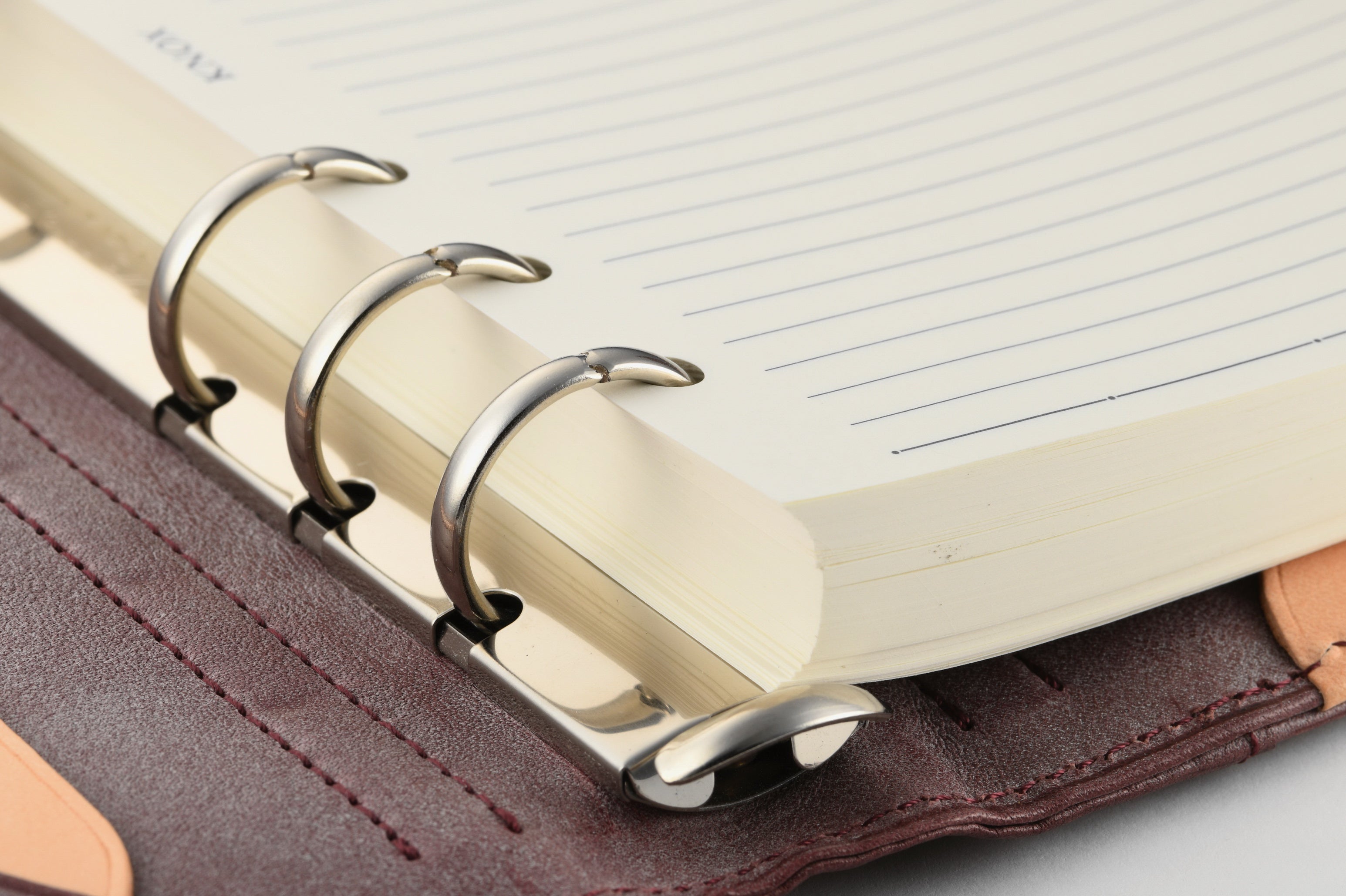 システム手帳 エヌ/ピアス すもも×ナチュラル バイブル φ20mm