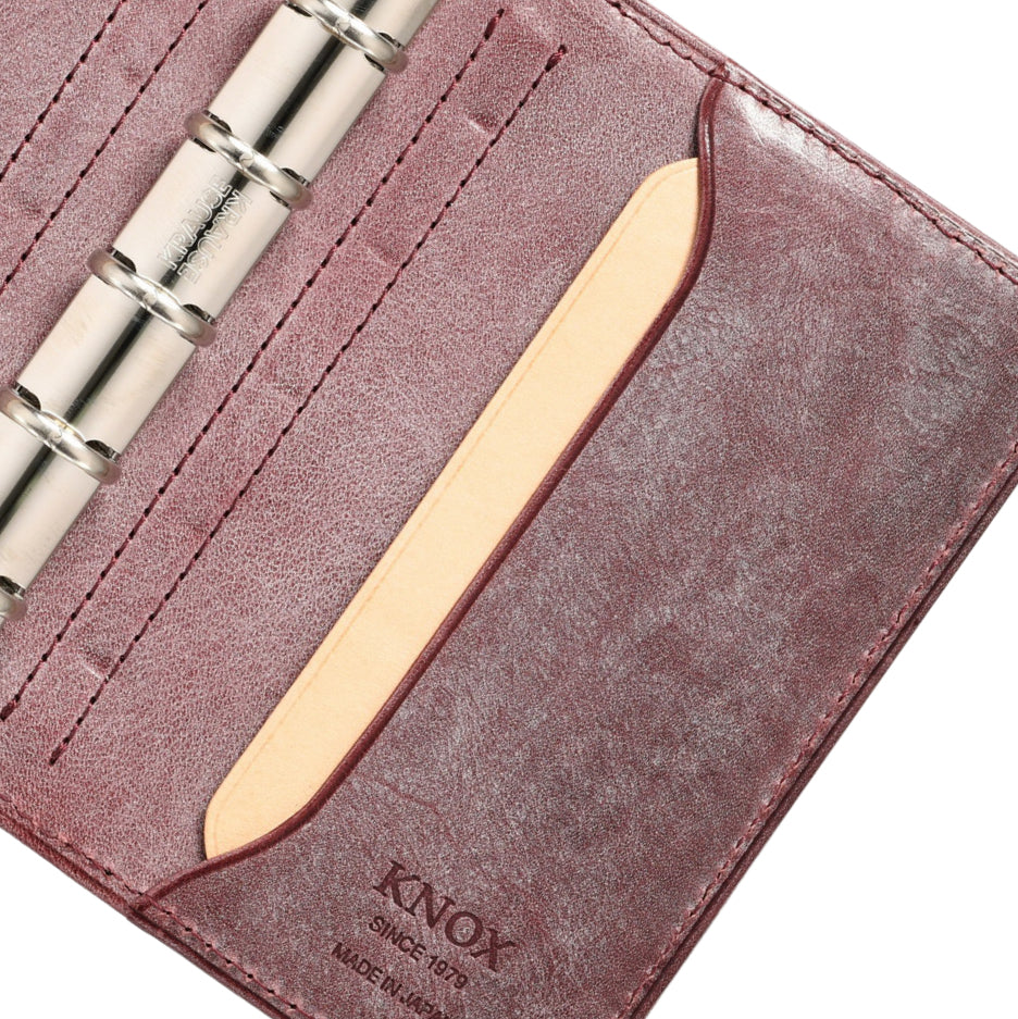 システム手帳 エヌ/ピアス すもも×ナチュラル ミニ5 φ13mm【12月21日頃出荷】