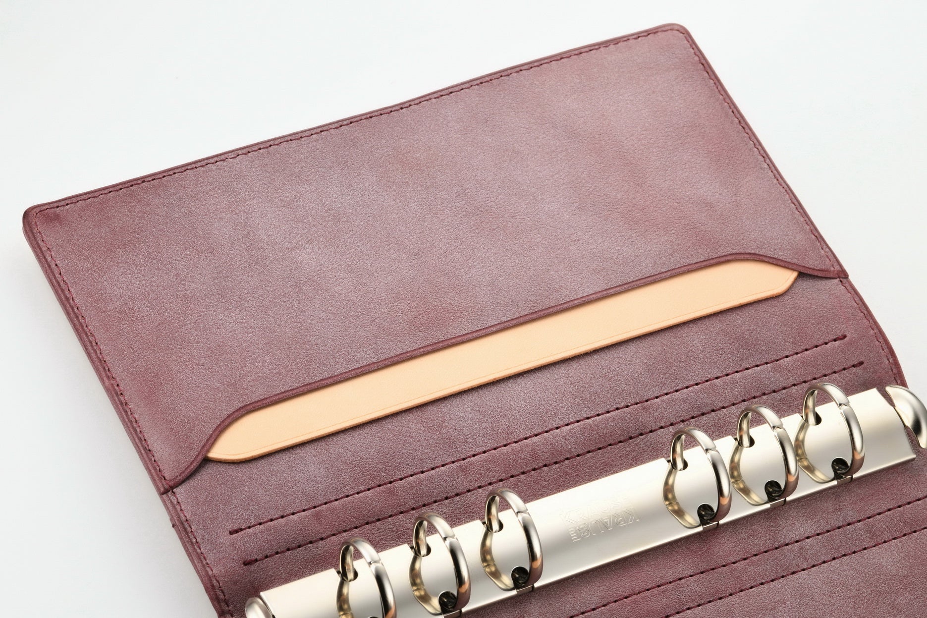 システム手帳 エヌ/ピアス すもも×ナチュラル バイブル φ20mm