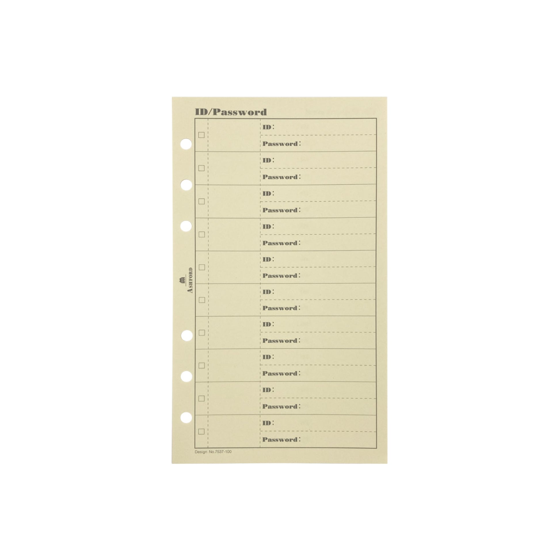 ID＆パスワード バイブル リフィル