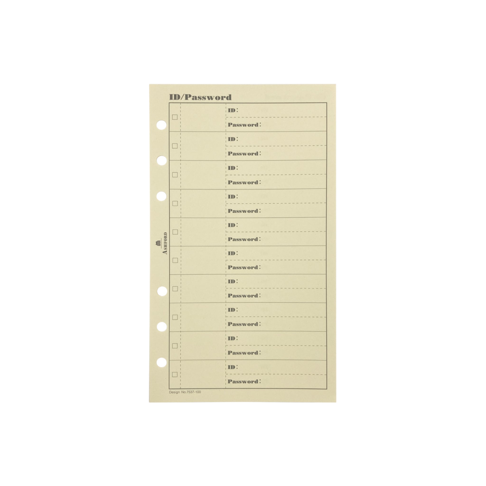 ID＆パスワード バイブル リフィル