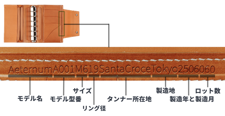 システム手帳 エテルナム ミニ6 φ19mm