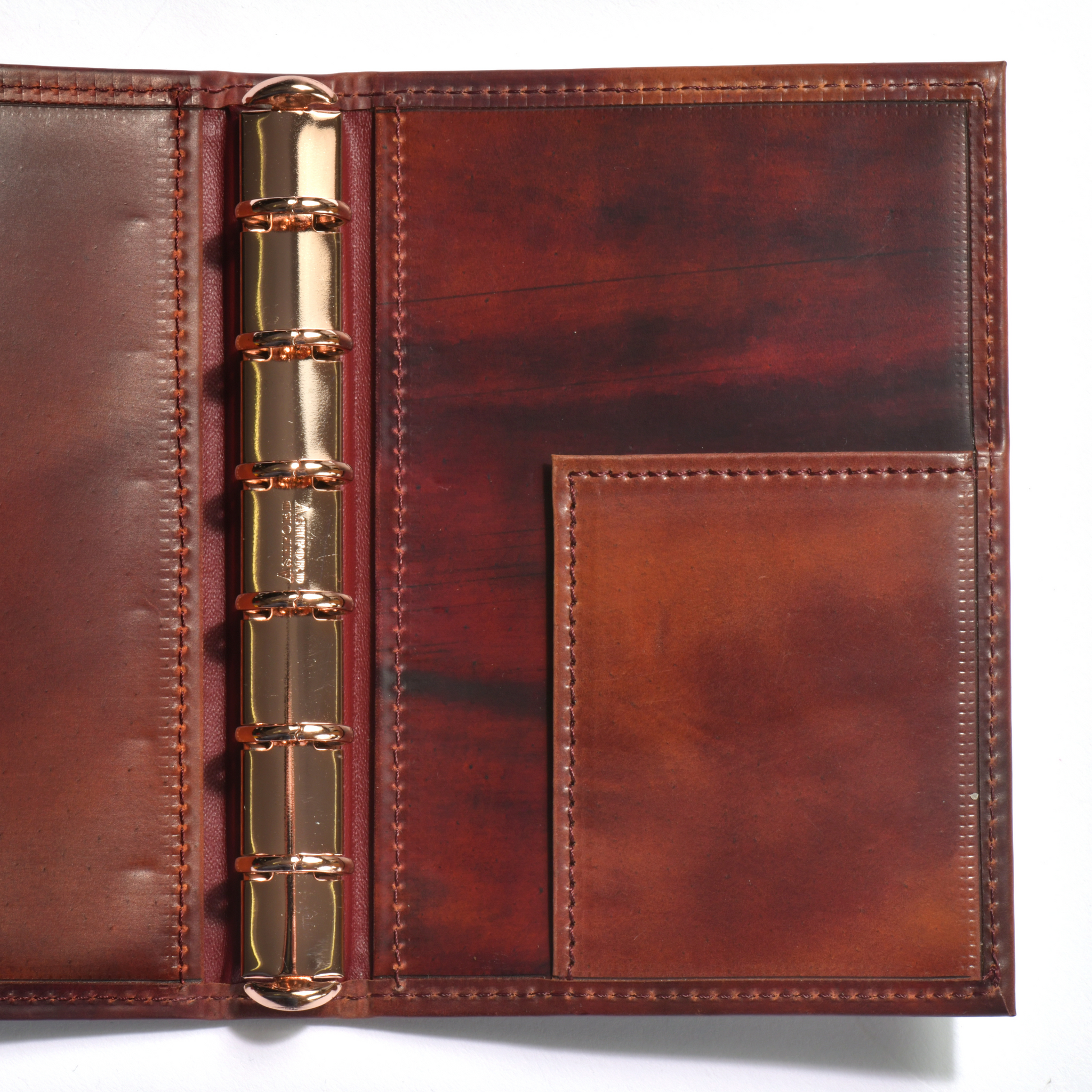 バーガンディ マーブルコードバン システム手帳｜文房具の専門誌「趣味