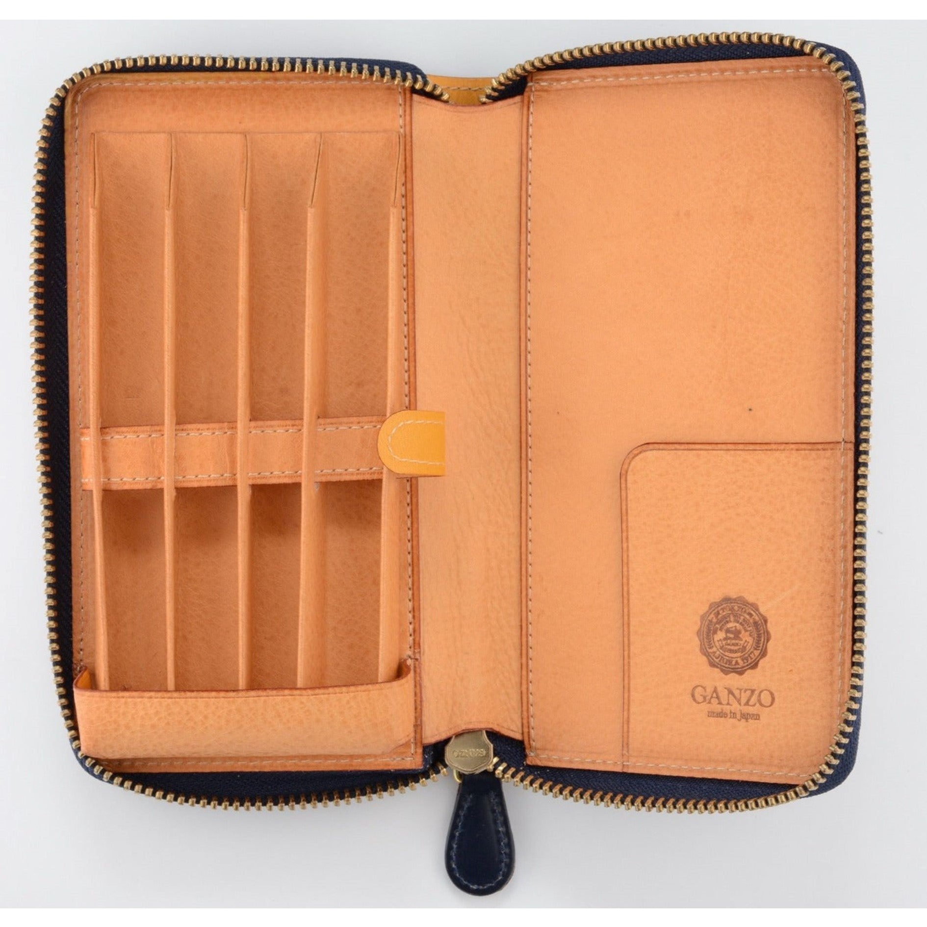 ペンケース福箱（4本挿しグリーン・ネイビー）