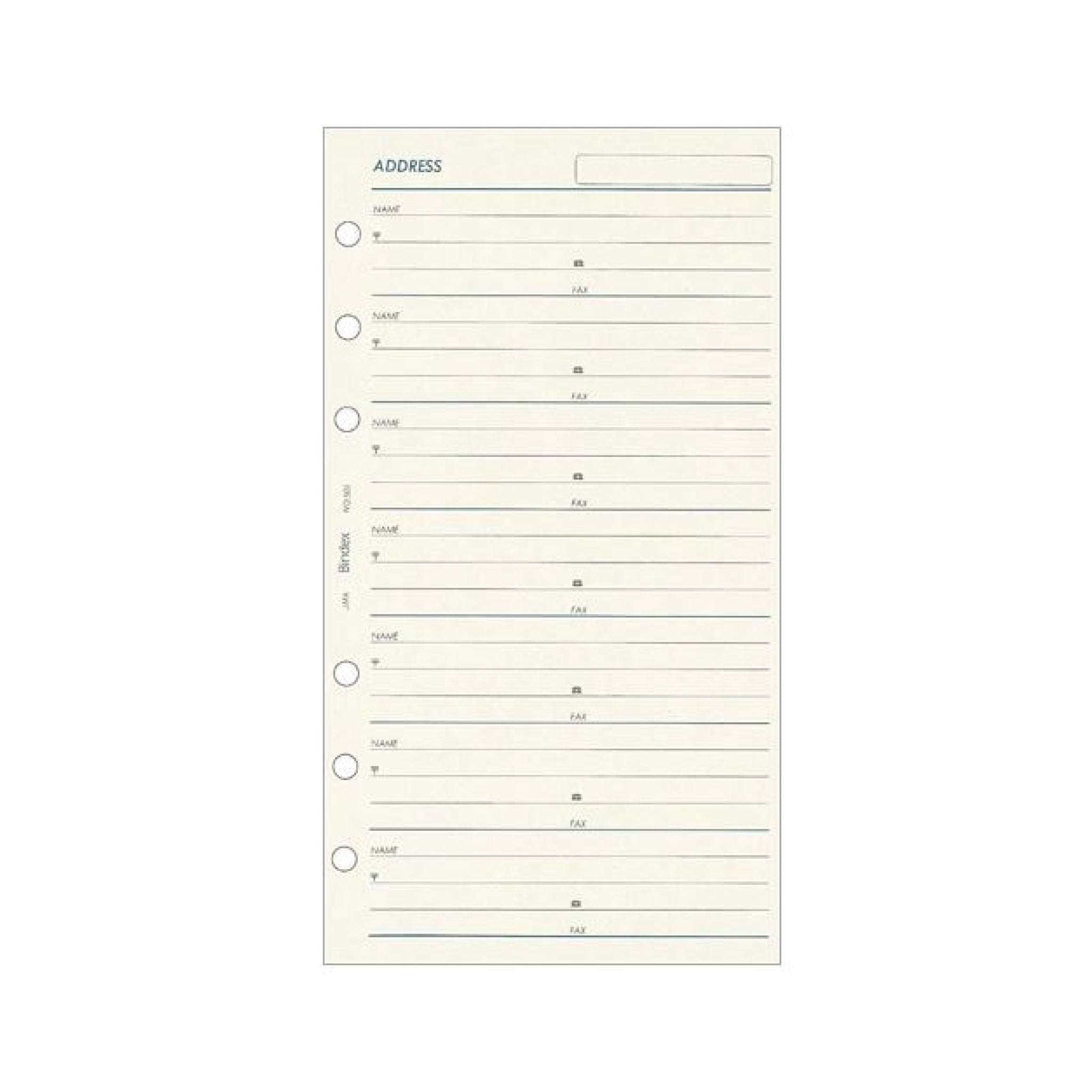 ADDRESS バイブル メールアドレス記載用リフィル