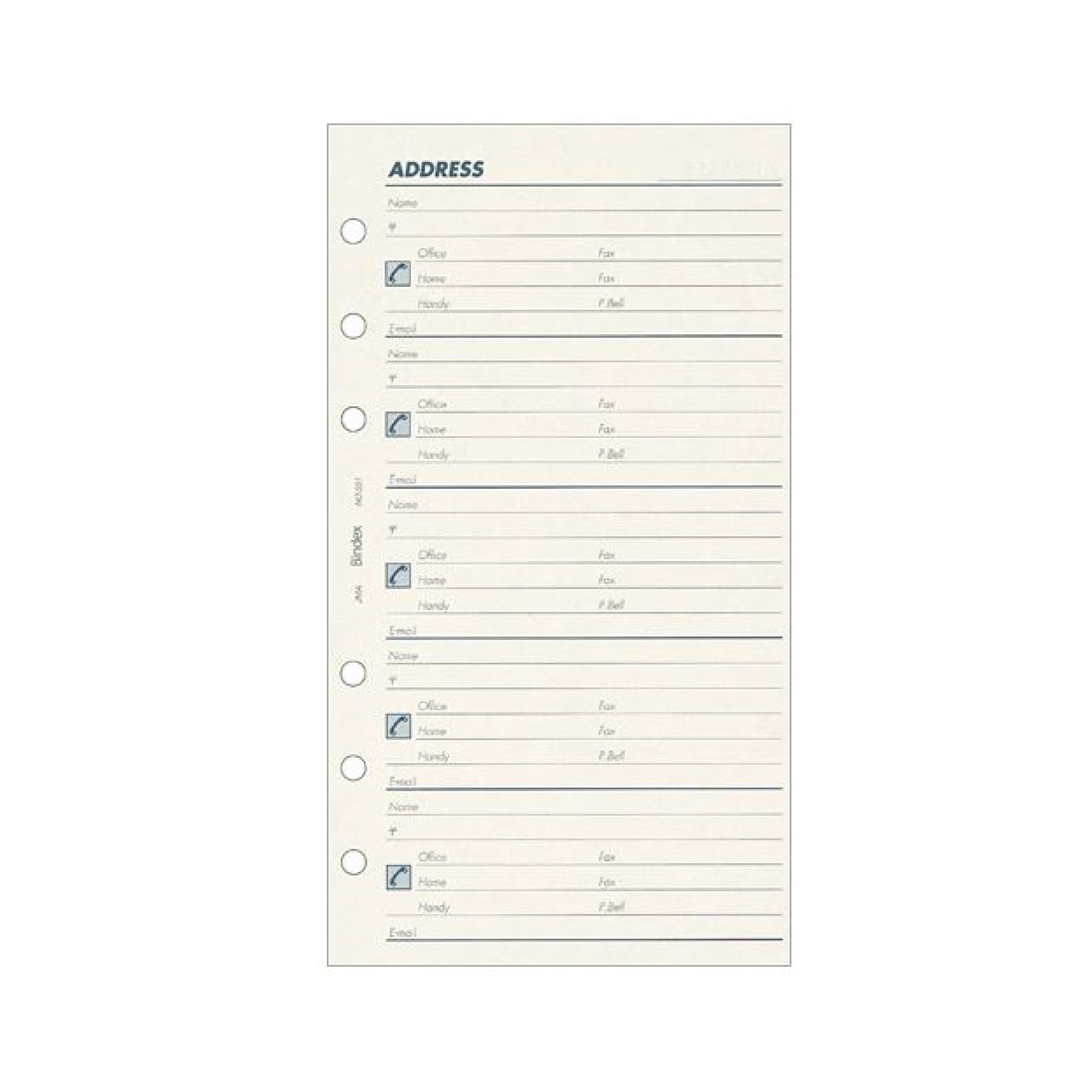 ADDRESS 3 E-mailアドレス欄付リフィル バイブル