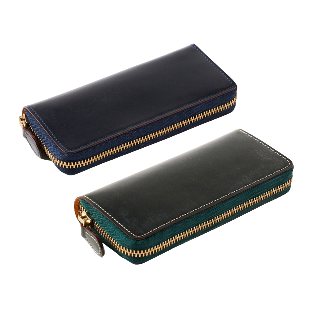 ペンケース福箱（3本挿しグリーン・ネイビー）