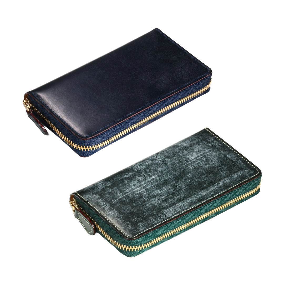 ペンケース福箱（4本挿しグリーン・ネイビー）