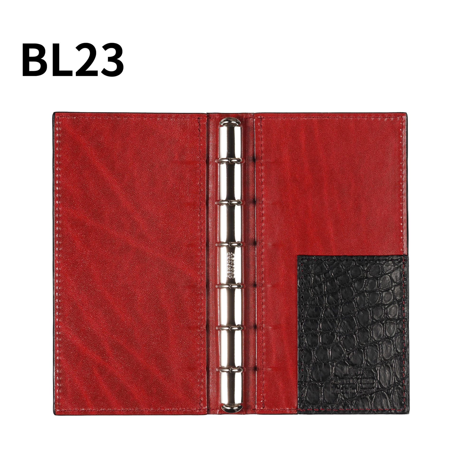 システム手帳 クロコダイル ミニ6ナロー φ11mm ダークブラウン（趣味文