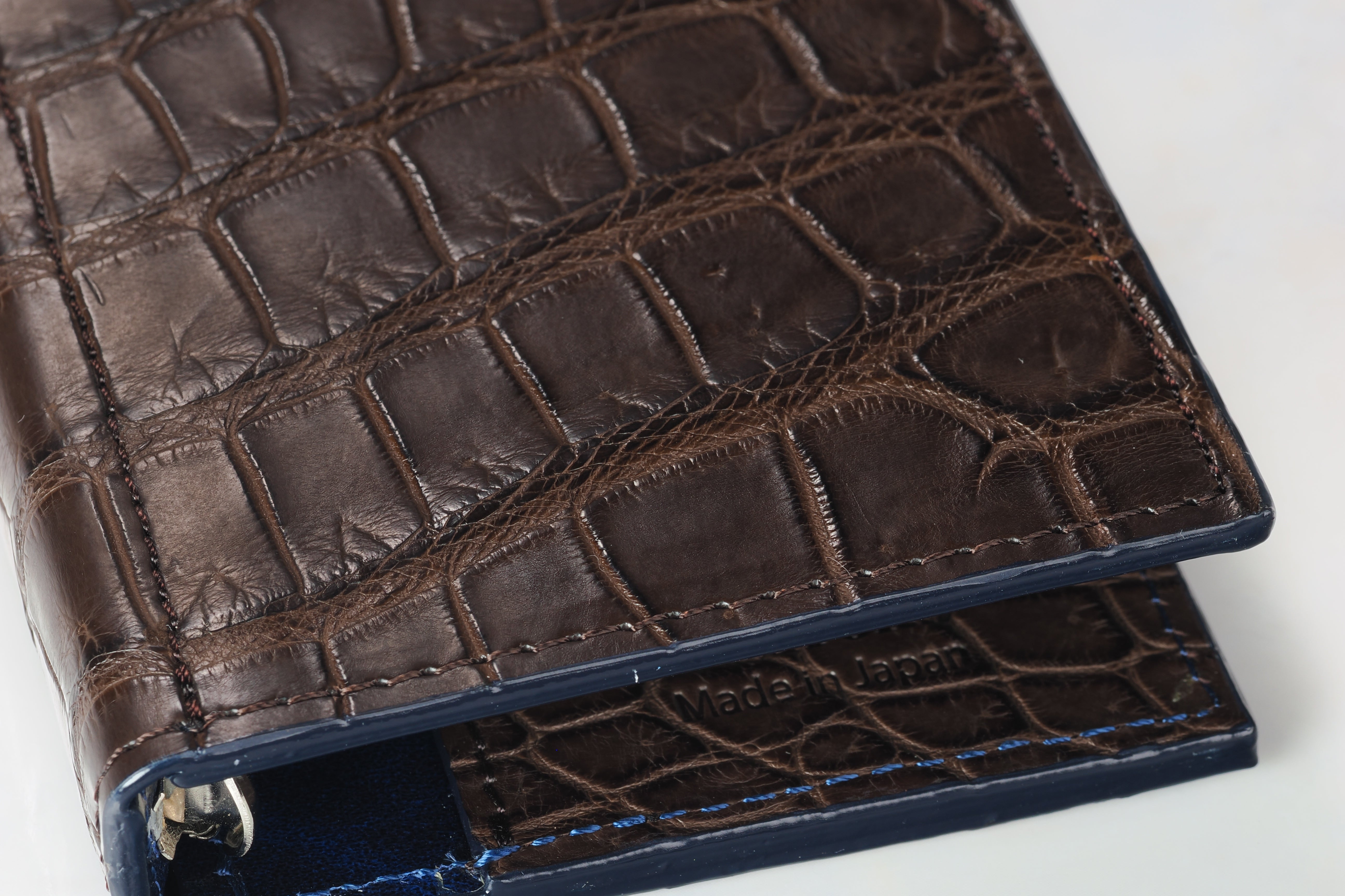 システム手帳 クロコダイル ミニ6ナロー φ11mm ブラウン（趣味文オリジナル）【5営業日以内出荷】