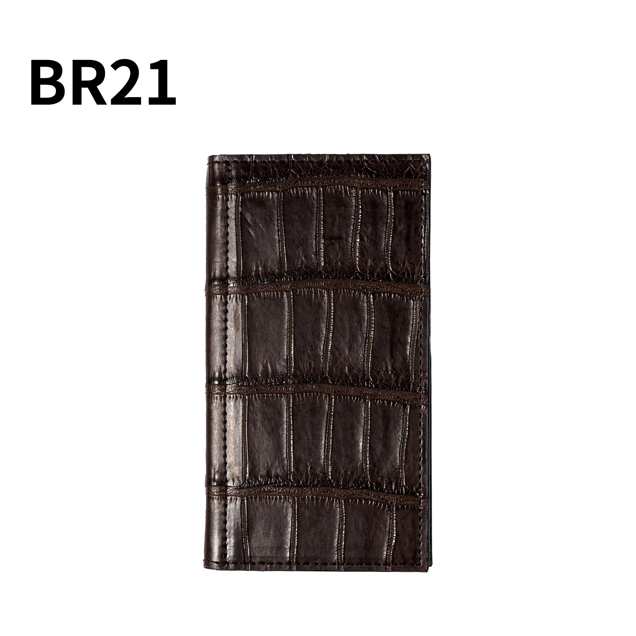 システム手帳 クロコダイル ミニ6ナロー φ11mm ブラウン（趣味文オリジナル）【5営業日以内出荷】