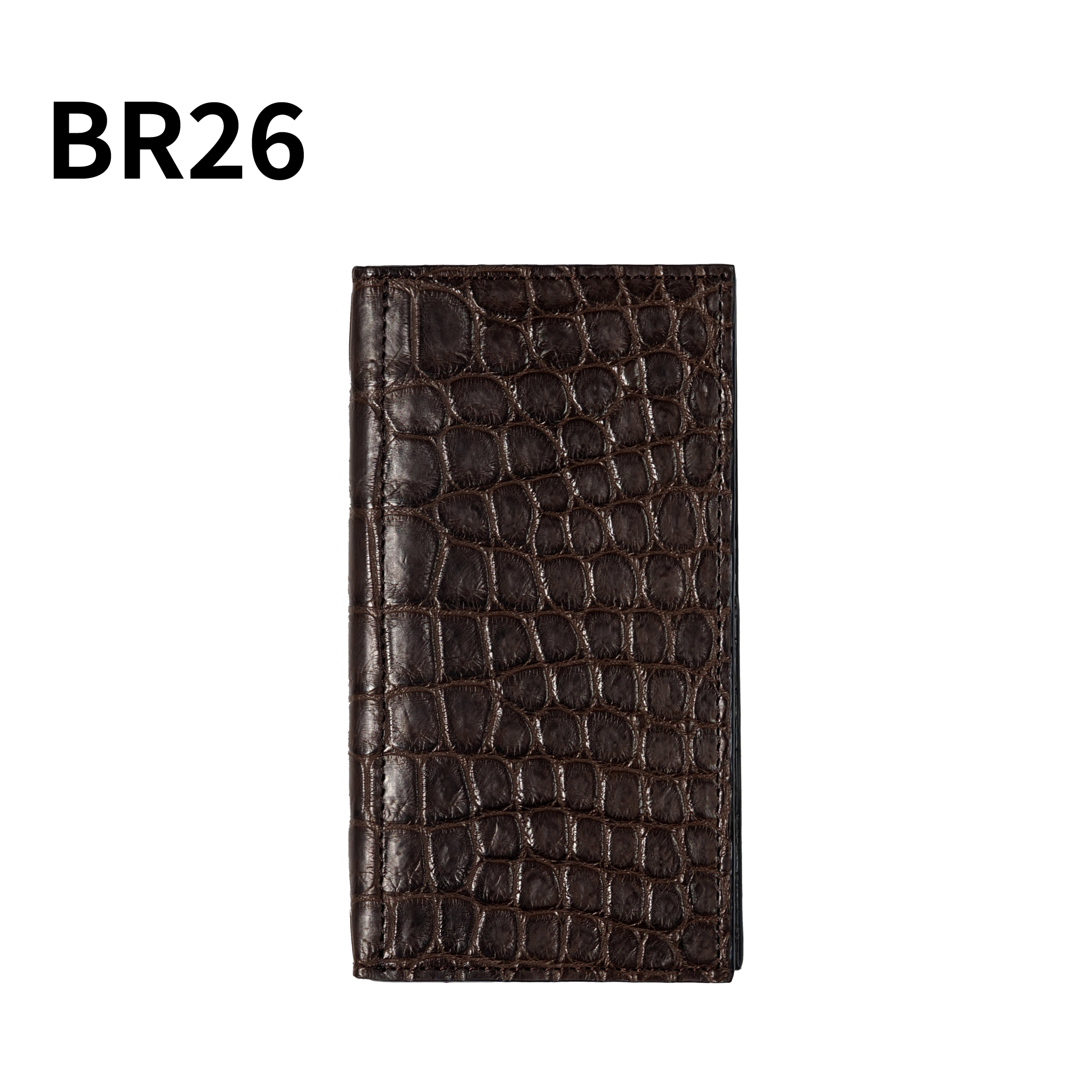 システム手帳 クロコダイル ミニ6ナロー φ11mm ブラウン（趣味文オリジナル）【5営業日以内出荷】