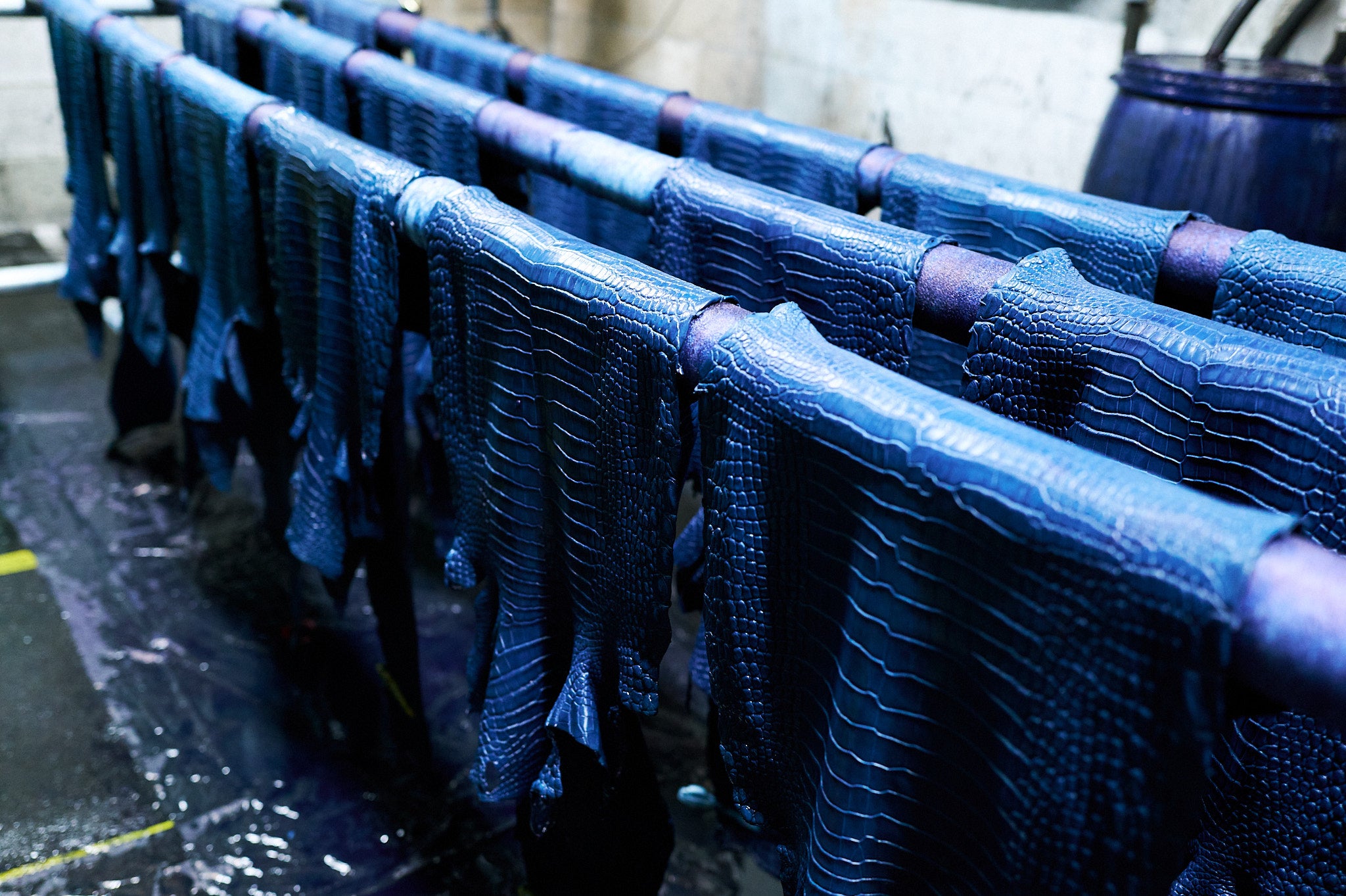 藍染クロコ × サドルプルアップ システム手帳 M5 φ11mm（趣味文オリジナル）【受注生産品】