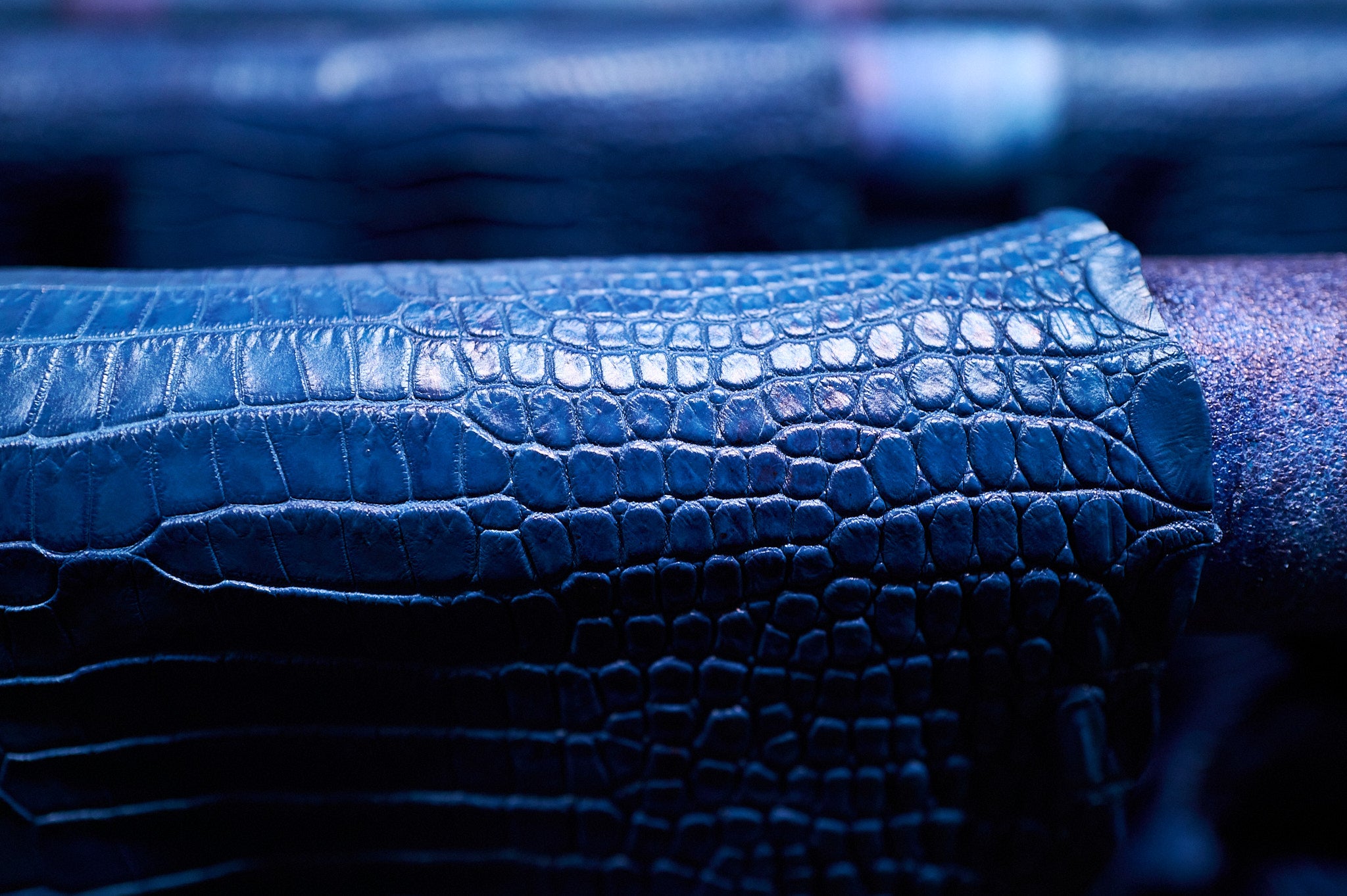 藍染クロコ × サドルプルアップ システム手帳 M5 φ11mm（趣味文オリジナル）【受注生産品】