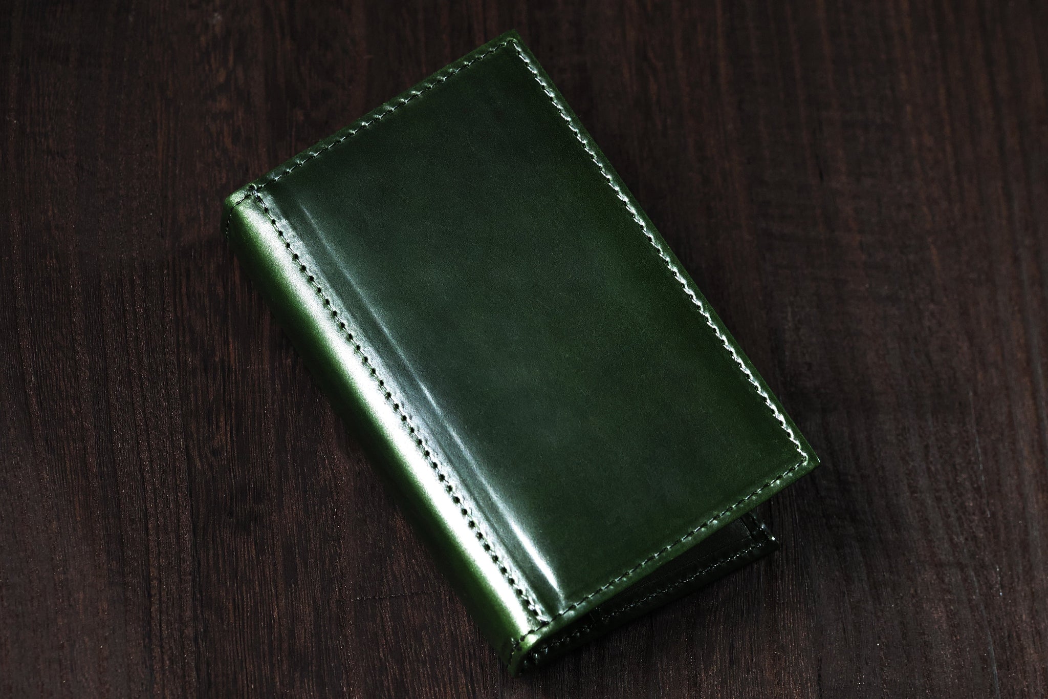 システム手帳 ディープグリーン×カーキ コードバン M5 φ8mm｜文房具の