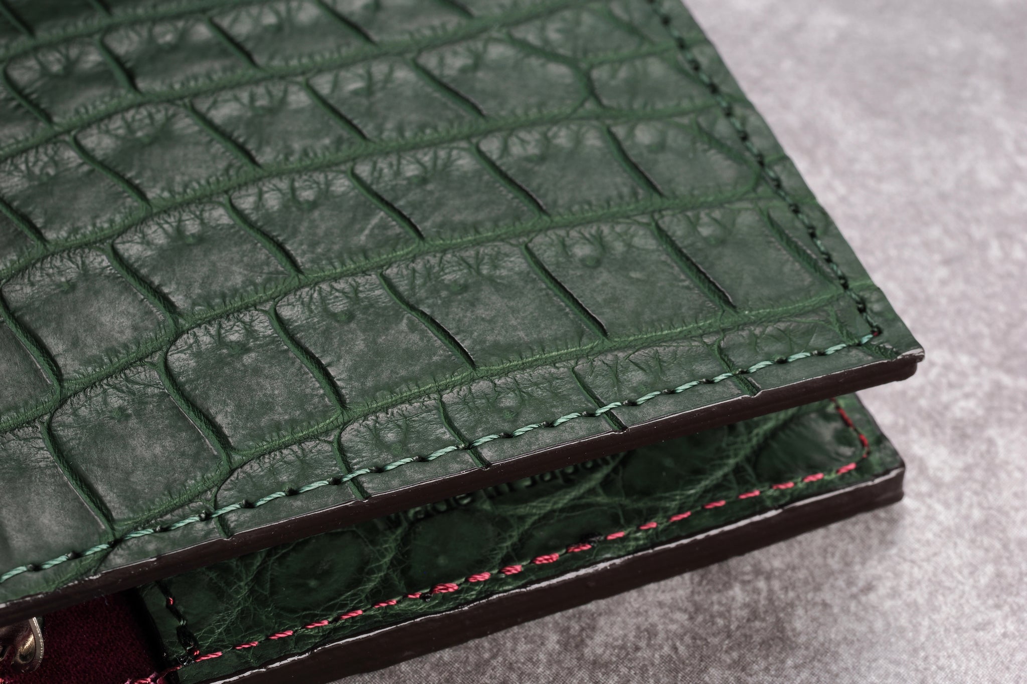 システム手帳 クロコダイル M5 φ11mm グリーン（趣味文オリジナル