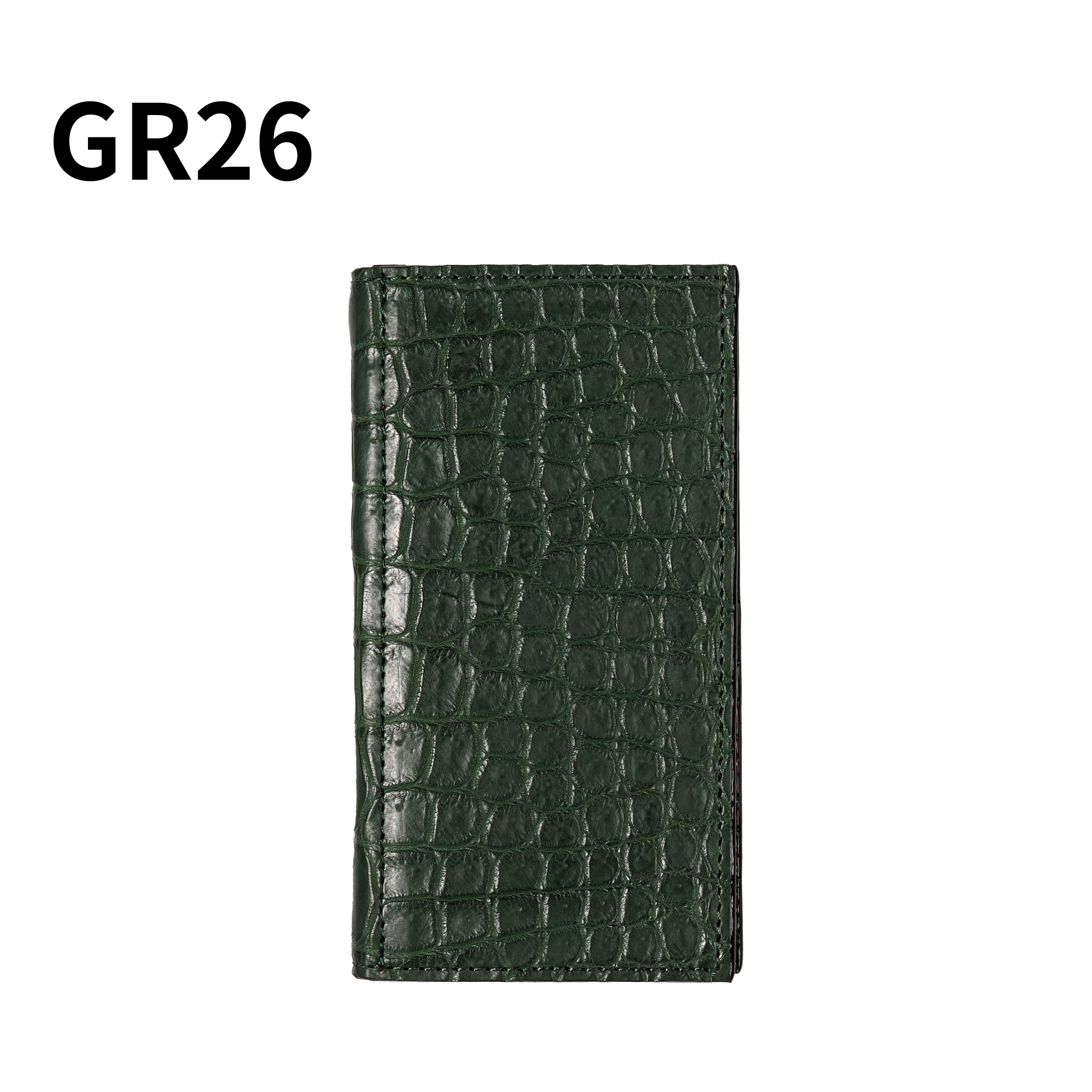 システム手帳 クロコダイル ミニ6ナロー φ11mm グリーン（趣味文オリジナル）【5営業日以内出荷】