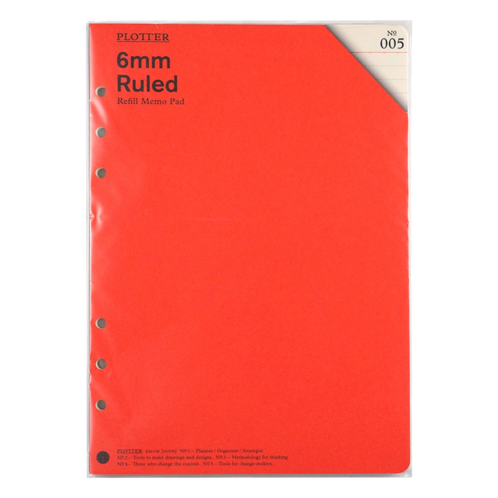 リフィルメモパッド6mm罫線80枚 A5