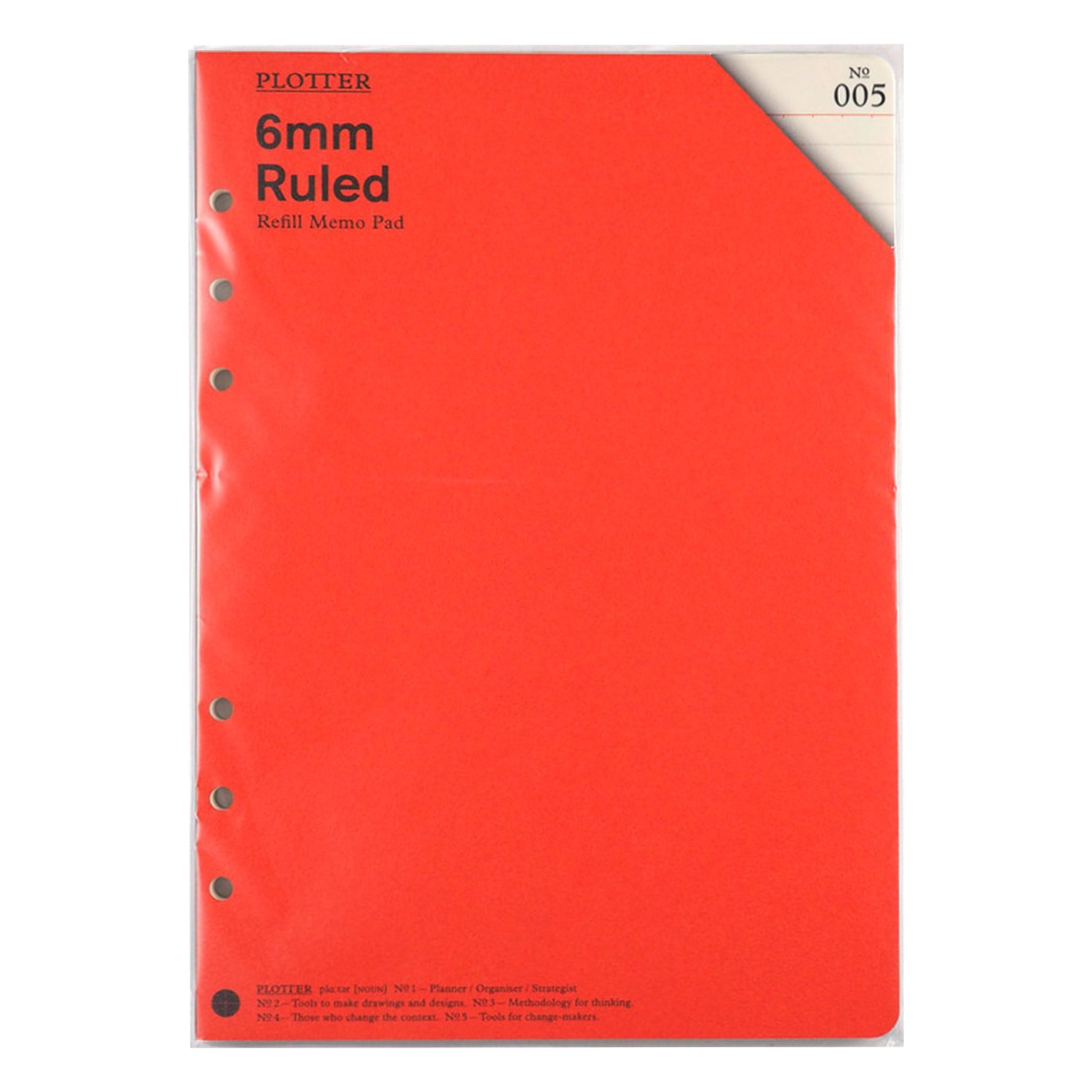 リフィルメモパッド6mm罫線80枚 A5