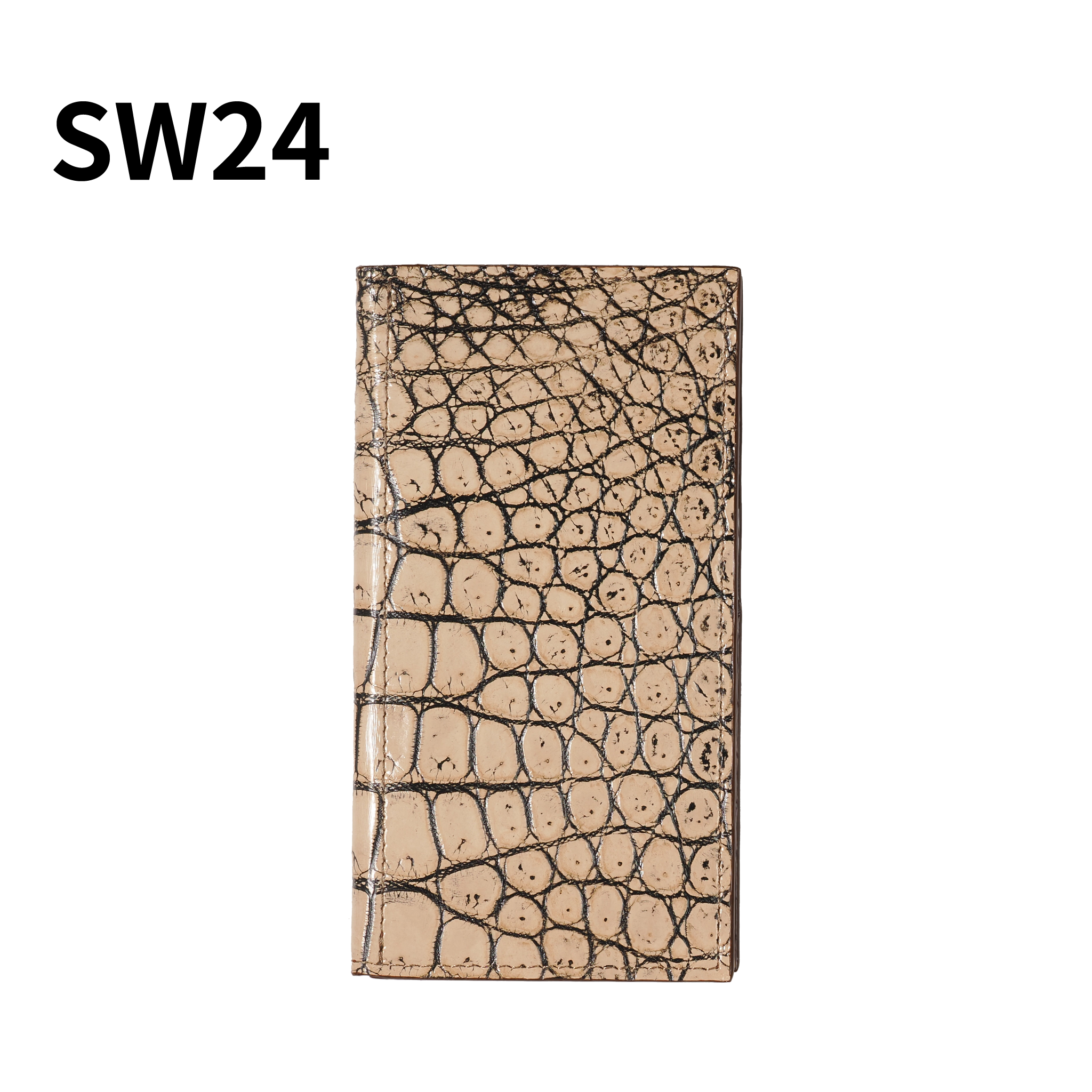 システム手帳 クロコダイル ミニ6ナロー φ11mm ストーンホワイト（趣味