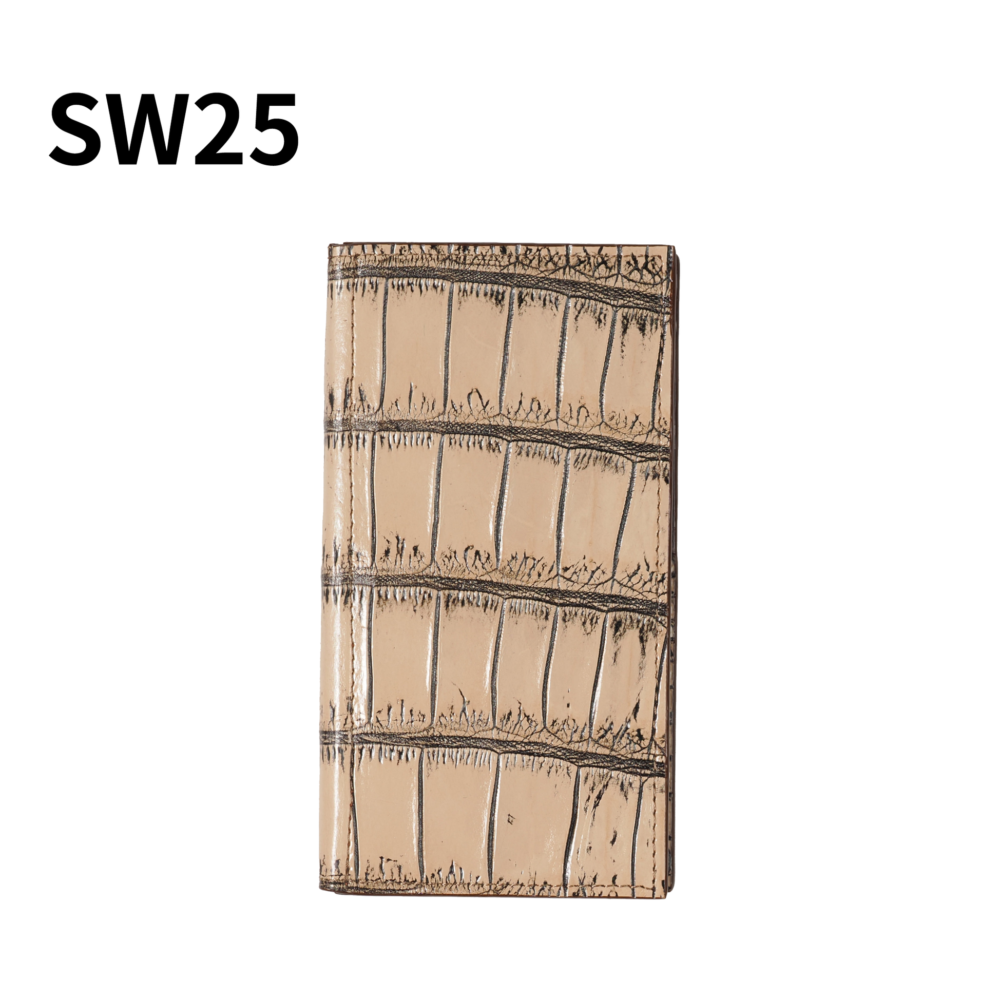 システム手帳 クロコダイル ミニ6ナロー φ11mm ストーンホワイト（趣味