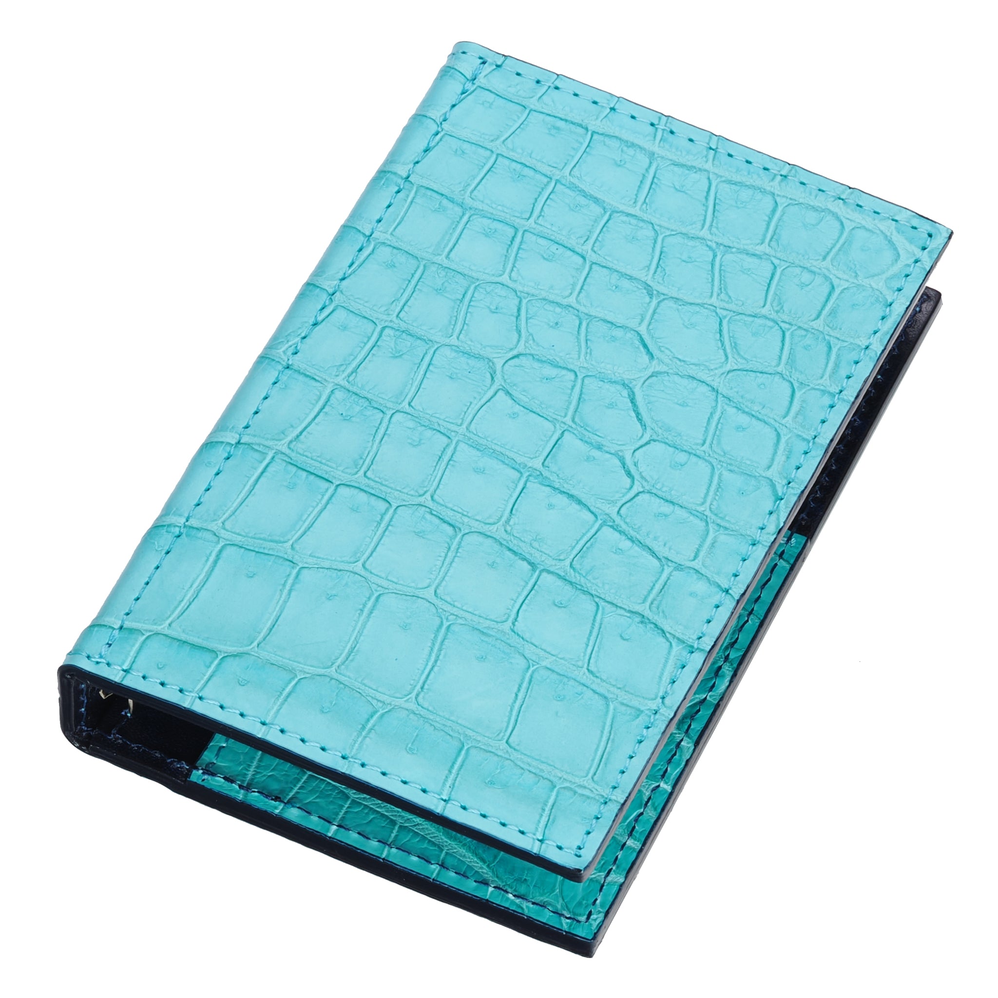 システム手帳 クロコダイル M5 φ11mm ブリリアントターコイズ（趣味文オリジナル）【5営業日以内出荷】