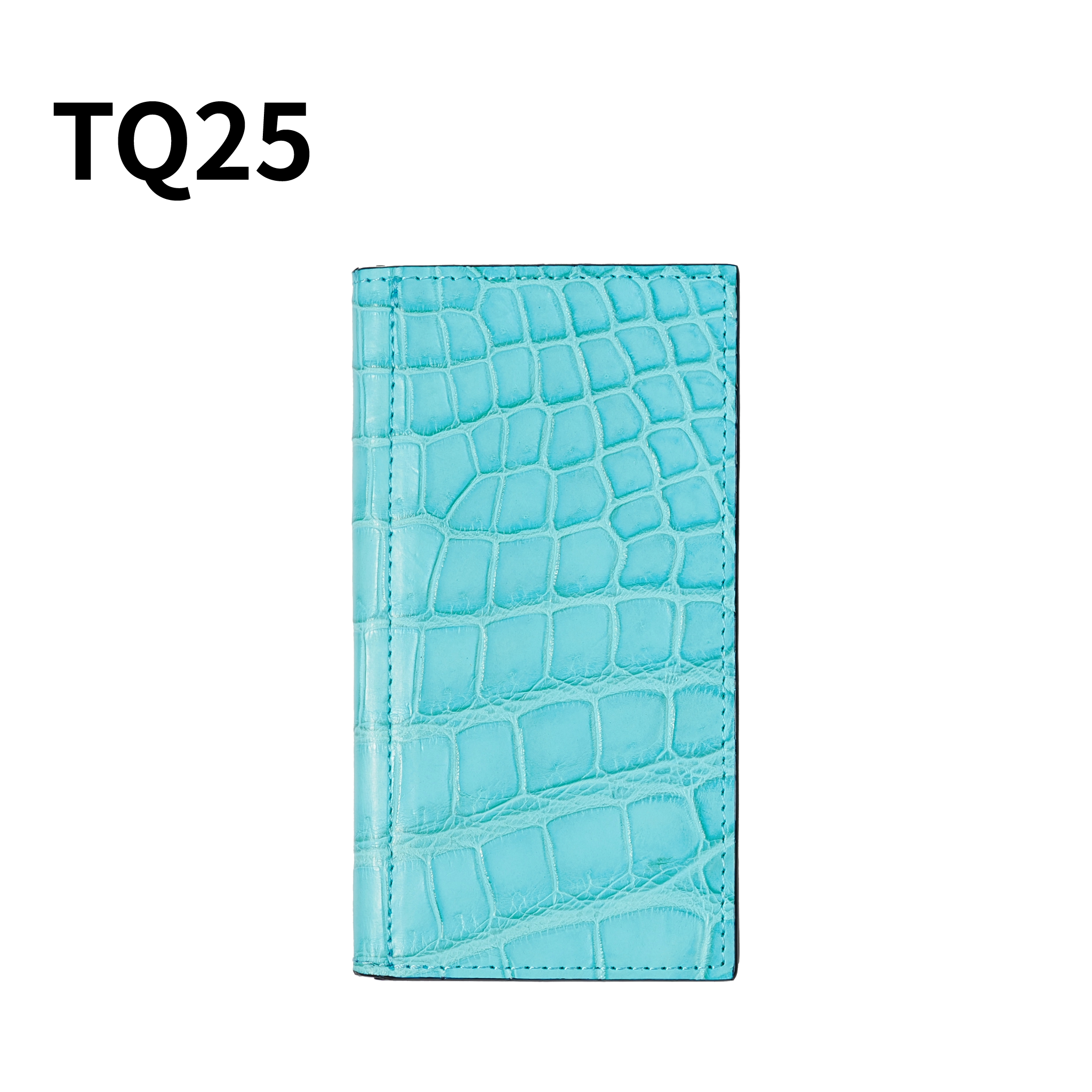 システム手帳 クロコダイル ミニ6ナロー φ11mm ブリリアントターコイズ