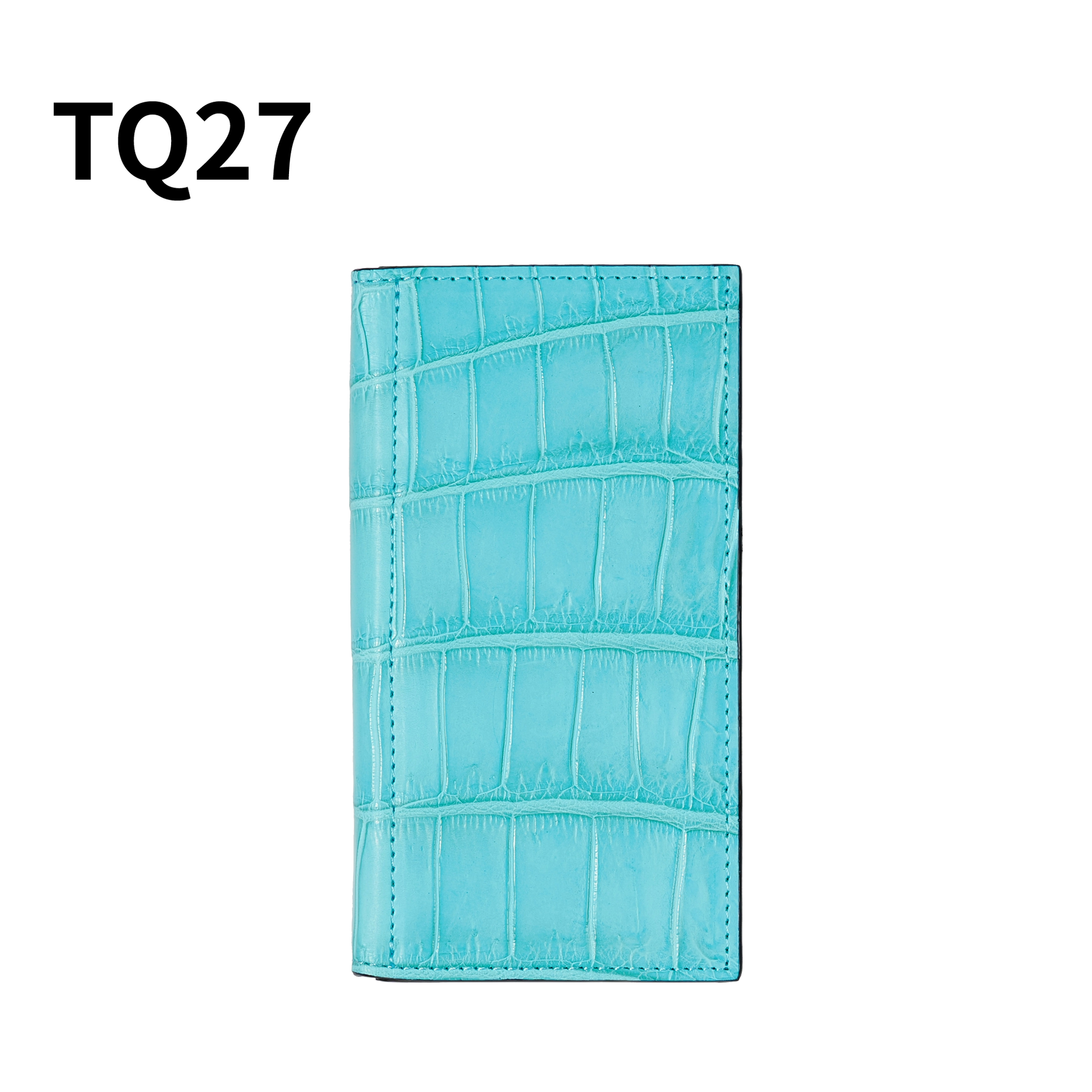 システム手帳 クロコダイル ミニ6ナロー φ11mm ブリリアントターコイズ