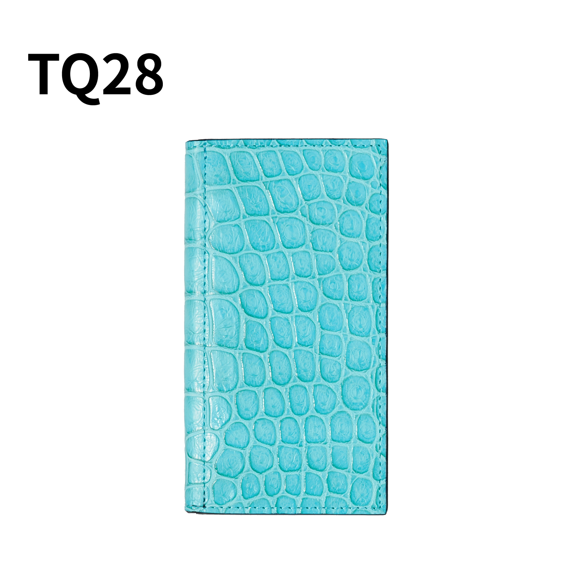 システム手帳 クロコダイル ミニ6ナロー φ11mm ブリリアントターコイズ