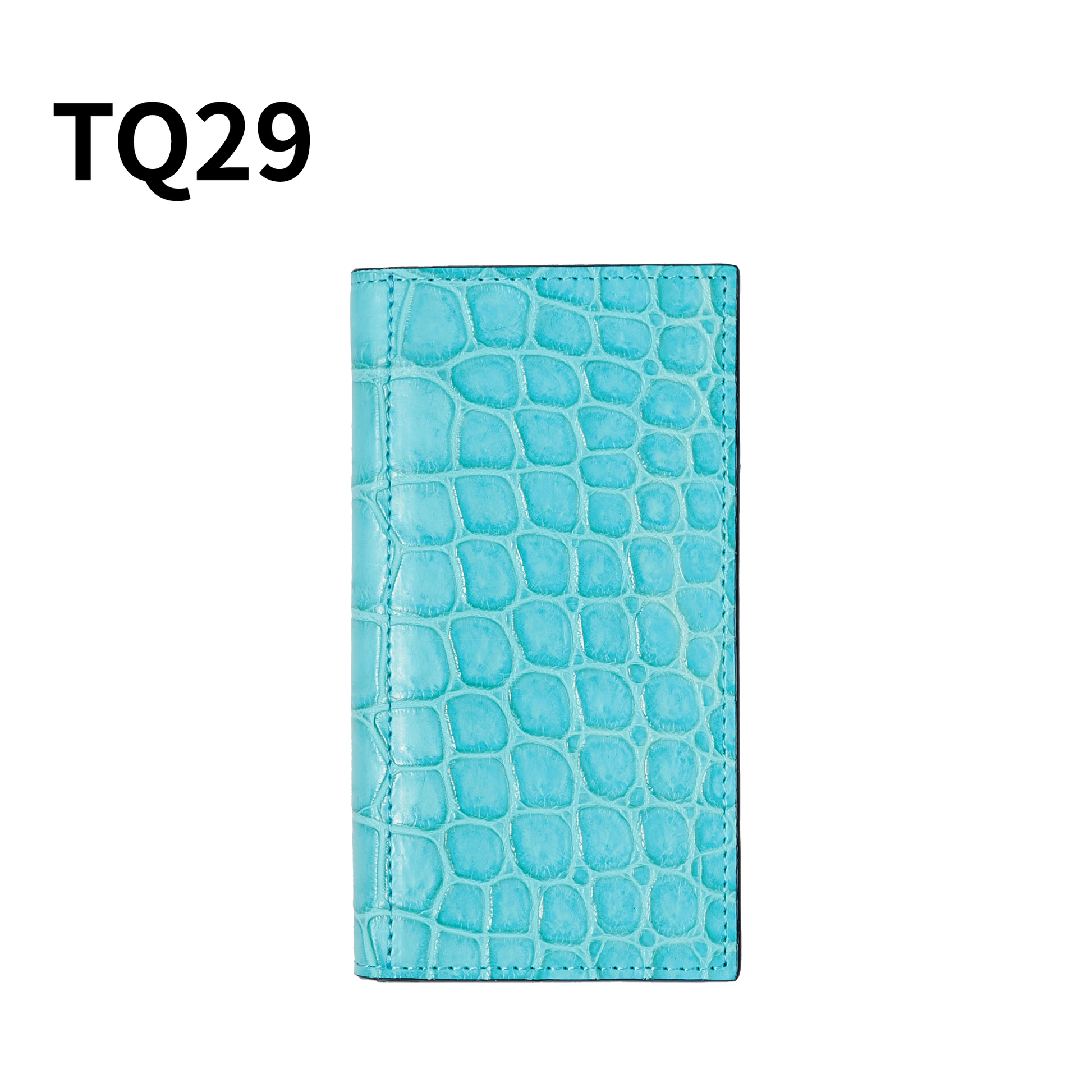 システム手帳 クロコダイル ミニ6ナロー φ11mm ブリリアントターコイズ