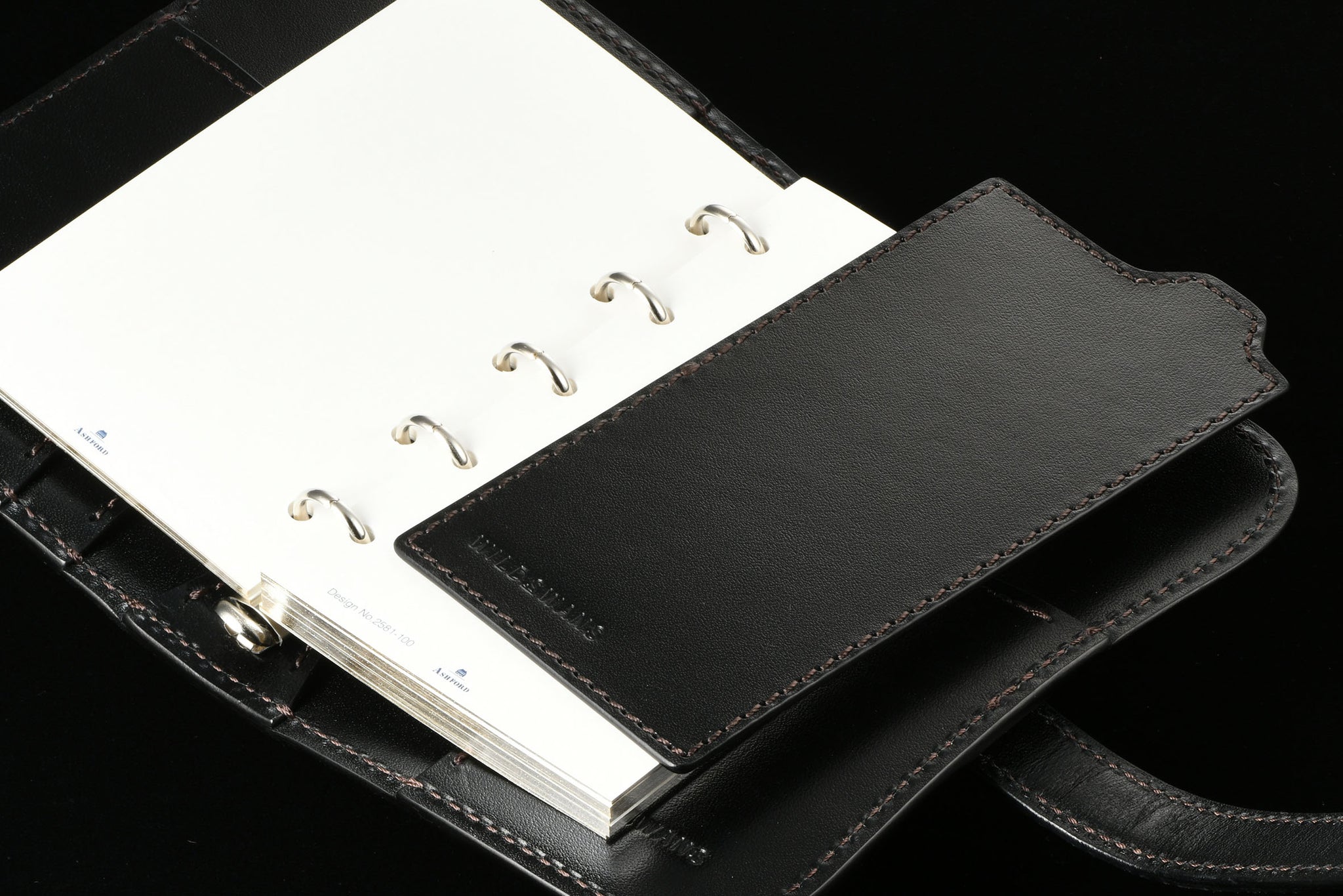 藍染クロコ × サドルプルアップ システム手帳 M5 φ11mm（趣味文